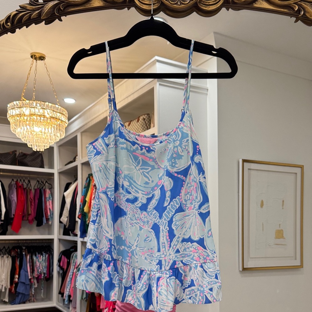Lilly Pulitzer Blue and Pink Tank Top